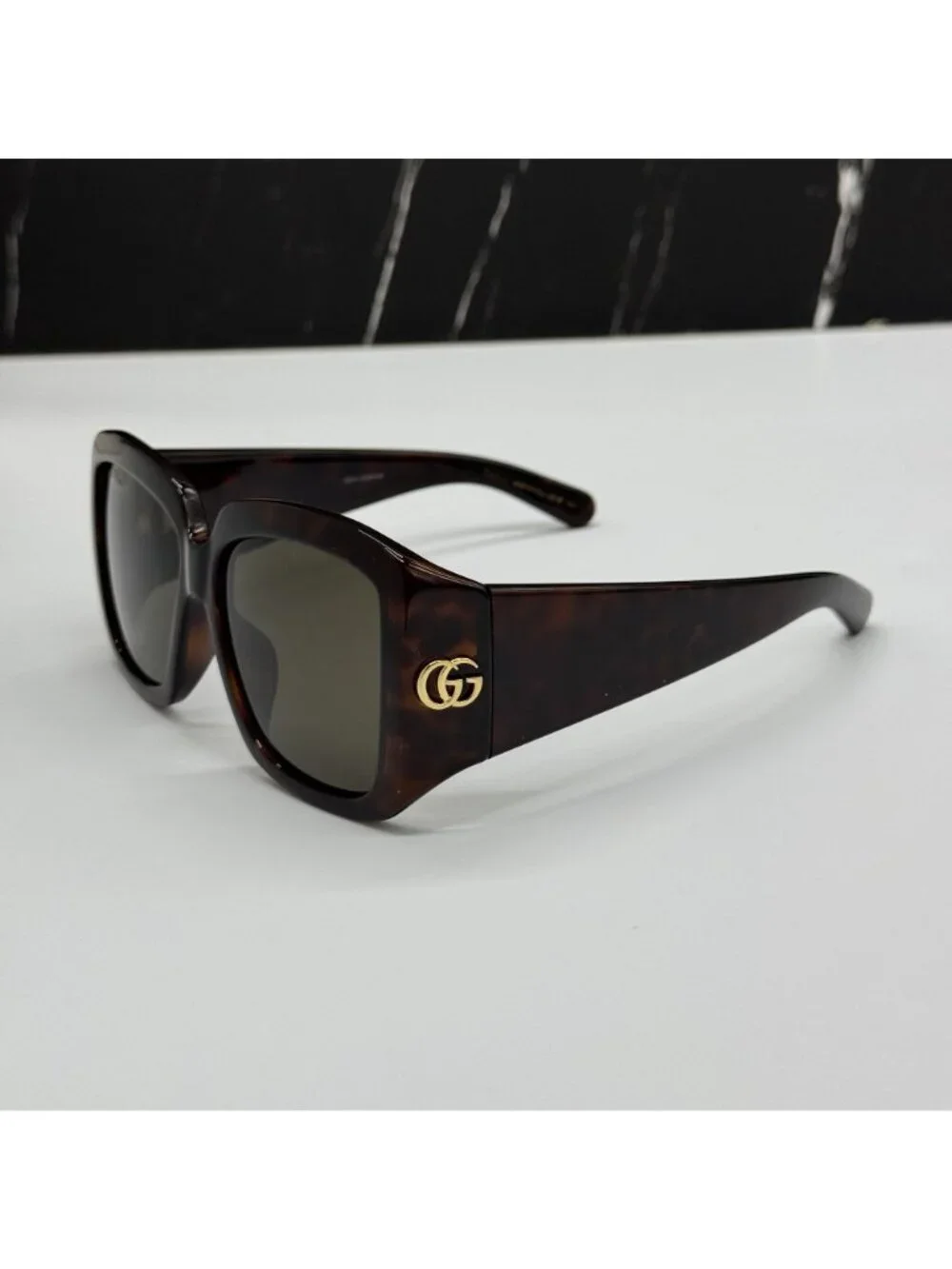 New Gucci GG1402SA 002 Havana Gray Oversized Women Sunglasses